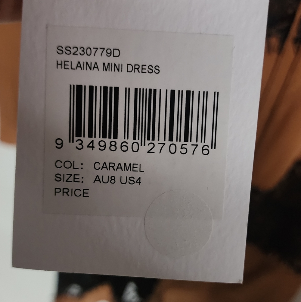 NWT- Significant Other Helaina Mini Dress in Caramel Sz 4 - Picture 8 of 9